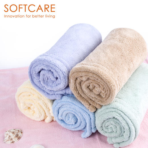 【必败榜——干发巾】迎4月开放日 买二赠一活动中  男士 女士都可以用的十倍吸水干发巾  SOFTCARE速干加长干发巾 毛巾 商品图2