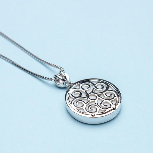 慧悟 手工陶瓷项链 复古民族风毛衣链锁骨链纯银镀金项链女友礼物 商品图2