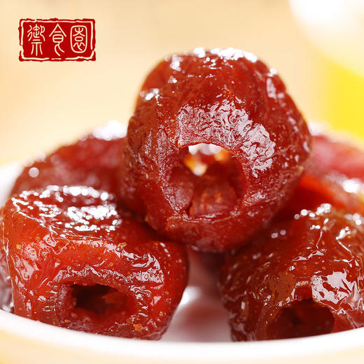 果脯铺子 御食园蜂蜜山楂果500g*1袋 北京果脯蜂蜜山楂空心山楂蜜饯 办公室零食 商品图2