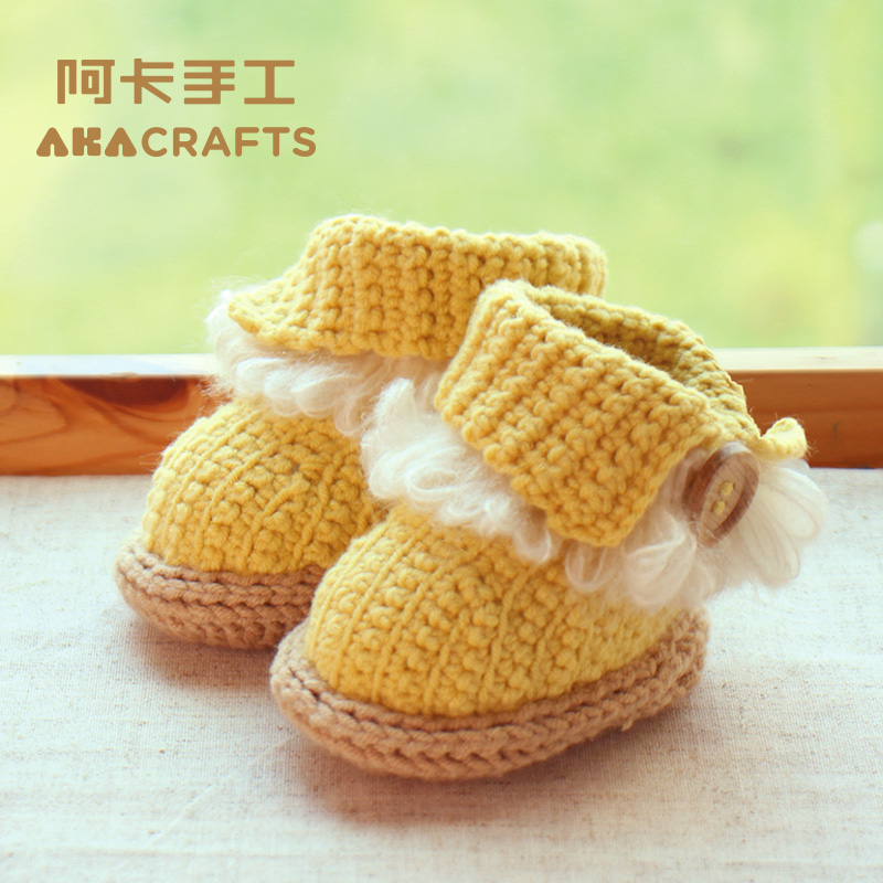 钩织宝宝鞋（春芽，萌极了）