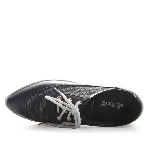 内联升女鞋网眼透气皮鞋  女式厚底网鞋4690C 商品图1