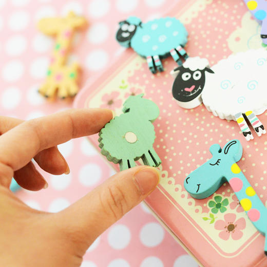 三年二班家居生活创意可爱动物冰箱贴磁贴立体冰箱磁铁留言贴