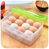 【餐具】。双层鸡蛋保鲜盒 家用便携收纳盒 多用创意塑料储存盒 鸡蛋托 商品缩略图0