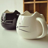 【杯壶】 zakka杂货 黑白猫咪动物杯 创意马克杯子 陶瓷情侣杯对杯 商品缩略图1