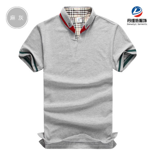 【运动服】新款立领短袖男式广告衫 宣传服加工定制LOGO丝网印刷 商品图1