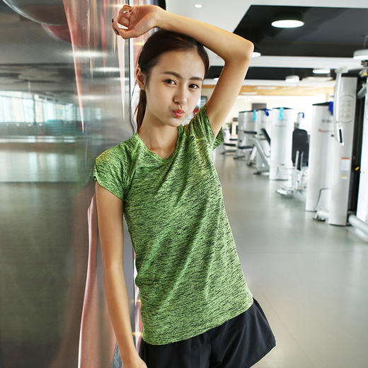 【运动服】段染跑步瑜伽健身服运动短袖T恤女夏季速干健身衣 商品图1