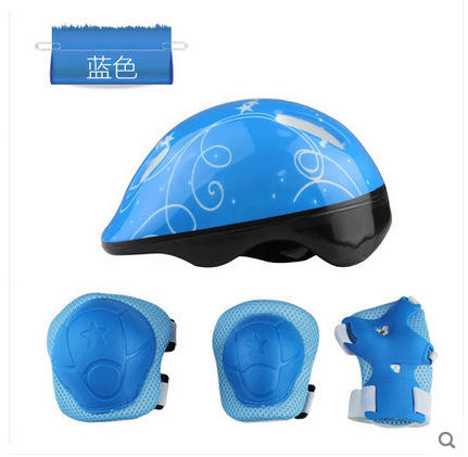 【运动装备】安全轮滑头盔 滑板旱冰溜冰鞋护具 自行车护膝7件套 商品图1