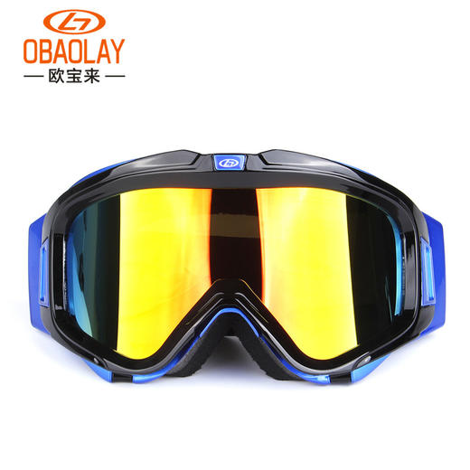 【运动装备】欧宝来H007男女新款双层防雾滑雪眼镜摩托镜防风镜 商品图3
