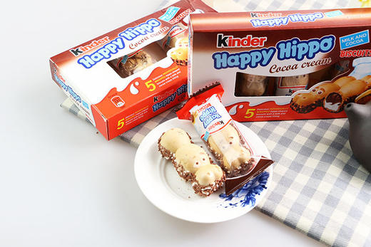 【巧克力】。德国进口英国费列罗健达Kinder Happy Hippo开心河马巧克力106g盒 商品图0