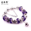 【手链】紫色水晶手链皇冠 复古手链 欧美饰品 DIY串珠 手链情侣 商品缩略图0
