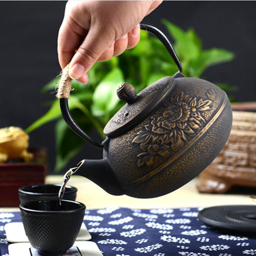 【茶壶】。 铸铁茶壶 烧水茶壶 仿古老铁壶养生壶 茶具 商品图1