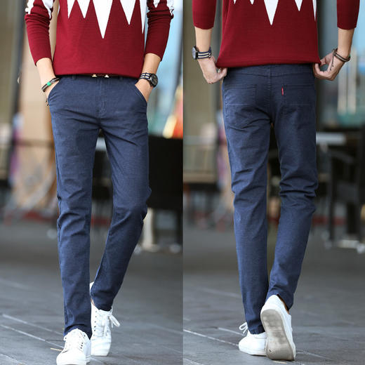 休闲裤春季男式休闲裤韩版男士裤子弹力青年男裤修身直筒裤