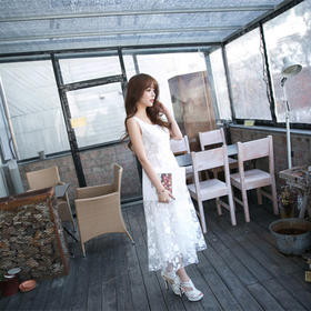 【服饰鞋包】新款夏季蕾丝绣花女装连衣裙中长款仙女裙子