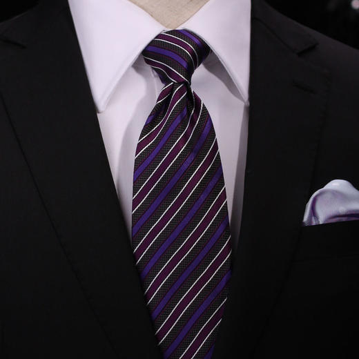 仕族Eabri男士团体领带真丝 职业领带商务结婚正装领带纯色 商品图0