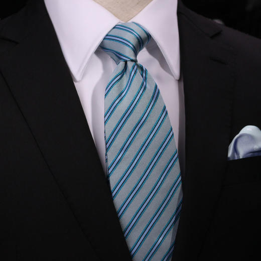 仕族Eabri男士团体领带真丝 职业领带商务结婚正装领带纯色 商品图3