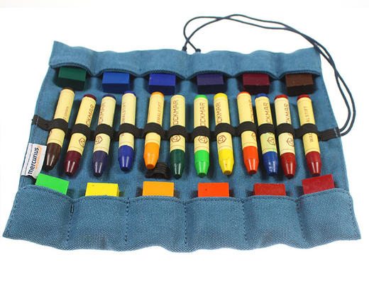 定制12色蜡块蜡棒 高品质实用帆布笔袋 商品图1