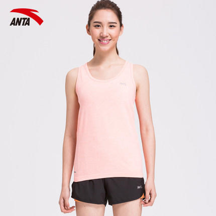 安踏运动背心 女子夏季新款短袖T恤跑步瑜伽健身服贴身健身衣 商品图1