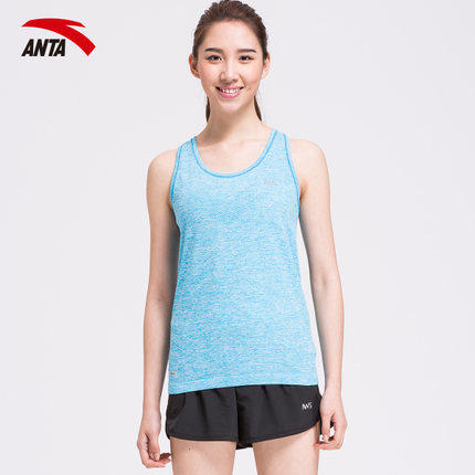 安踏运动背心 女子夏季新款短袖T恤跑步瑜伽健身服贴身健身衣 商品图0