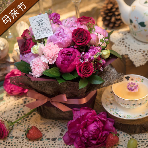 乡田小墅 【粉色的心】母亲节特别款裸蛋糕加花束 礼包 商品图5