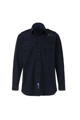 高强力 作训服上衣 | 长袖 | 黑色 | 高精密加固经纬线格子布