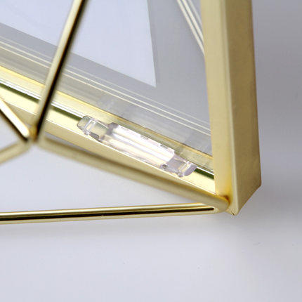 umbra创意立体棱形相框 土豪金欧式玻璃画框金属摆台不规则相架 商品图4