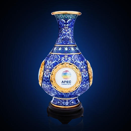 apec国礼四海升平景泰蓝赏瓶典藏版