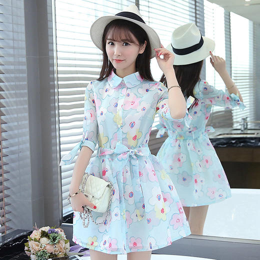 【服饰鞋包】新款韩版印花防晒衣服连衣裙女夏季薄款防紫外线中长款外套 商品图2