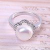 【戒指】S925纯银韩版女款 镶嵌珍珠花朵戒指 简约大方 商品缩略图0