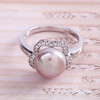 【戒指】S925纯银韩版女款 镶嵌珍珠花朵戒指 简约大方 商品缩略图5