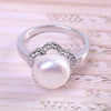 【戒指】S925纯银韩版女款 镶嵌珍珠花朵戒指 简约大方 商品缩略图4