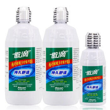 爱尔康隐形眼镜护理液傲滴120ml/355ml/乐明60ml,美瞳近视药水除蛋白,杀菌 商品图1