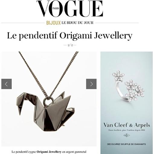 qweqwe｜Origami－白金折纸天鹅 项链（大号）［法国设计师］ 商品图2
