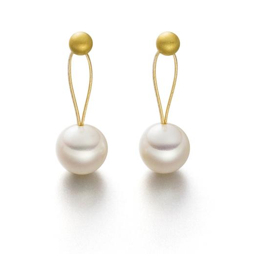 北京仓｜Eva Strepp-Ohrhanger Tau-雨露 珍珠 耳环 金色［德国设计师］ 商品图1