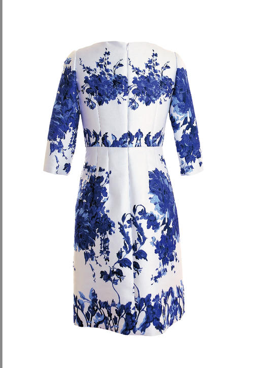 七分袖织锦连衣裙 商品图1