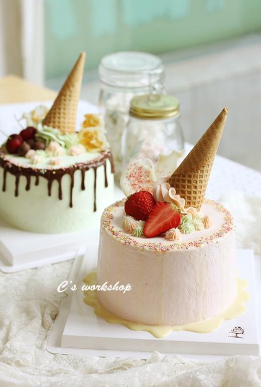 甜筒水果忌廉蛋糕默认自提收费配送请联系客服