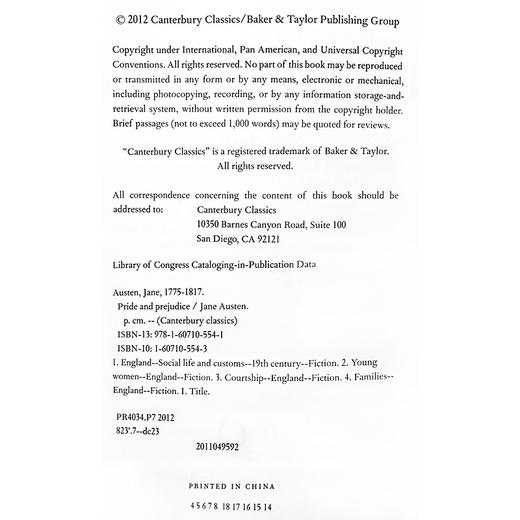 【原版进口小说】Pride and Prejudice傲慢与偏见 英国古典文学 简奥斯汀代表作 商品图2