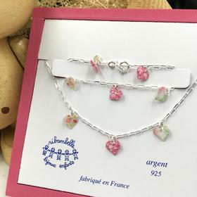 北京仓｜Ribambelle-Bonbon-童年小桃心组合 项链手链［法国设计师］