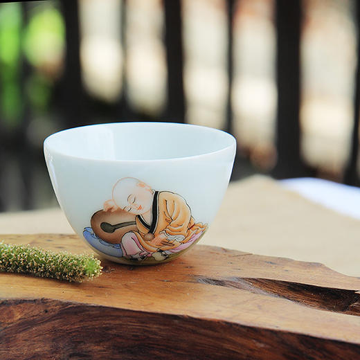 景德镇 陶瓷 国瓷红叶 纯手工“即心是佛”-不倒杯 商品图2