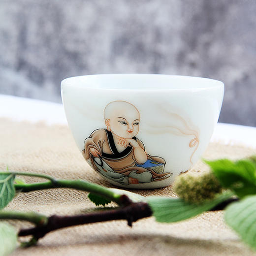 景德镇 陶瓷 国瓷红叶 纯手工“即心是佛”-不倒杯 商品图6