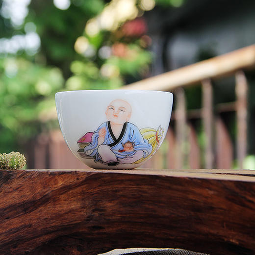 景德镇 陶瓷 国瓷红叶 纯手工“即心是佛”-不倒杯 商品图4