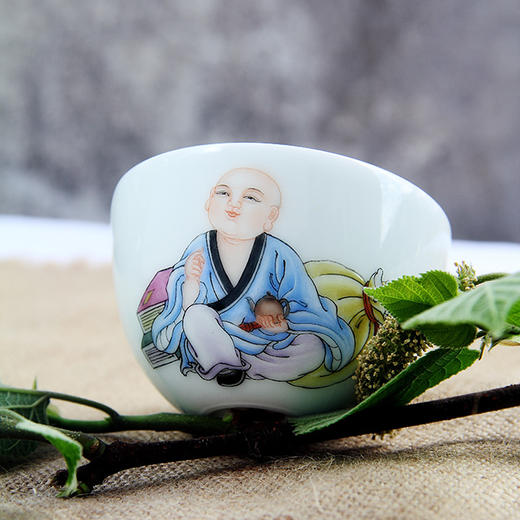 景德镇 陶瓷 国瓷红叶 纯手工“即心是佛”-不倒杯 商品图7