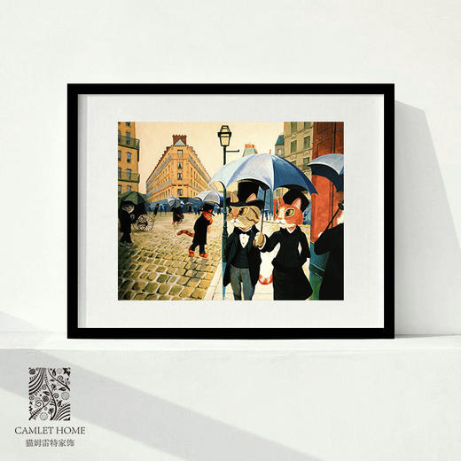 猫与名画 《雨天的巴黎街道》 商品图3