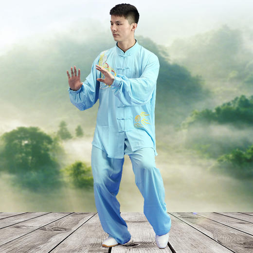 大拳师绣花棉加丝太极服男女武术练功服表演服演出服男女士新款 商品图4