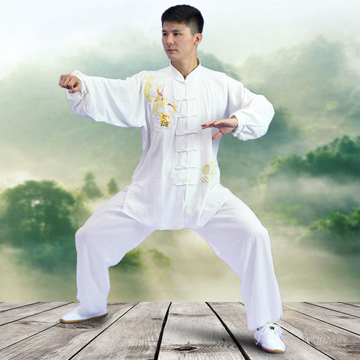 大拳师绣花棉加丝太极服男女武术练功服表演服演出服男女士新款 商品图3