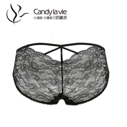Candy la vie 奶糖派 黑色蕾丝女士内裤 202C002 商品图3