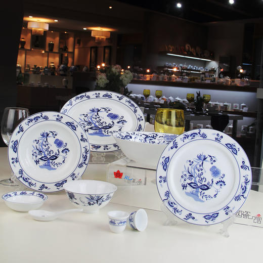 景德镇 陶瓷 国瓷红叶 26头菠萝花中餐具 商品图0