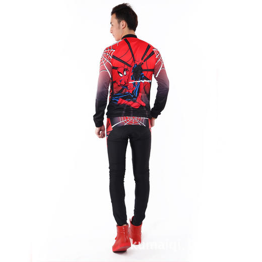 【运动服】骑行装备男士衣服长袖套装男式户外运动服装 蜘蛛侠 商品图1