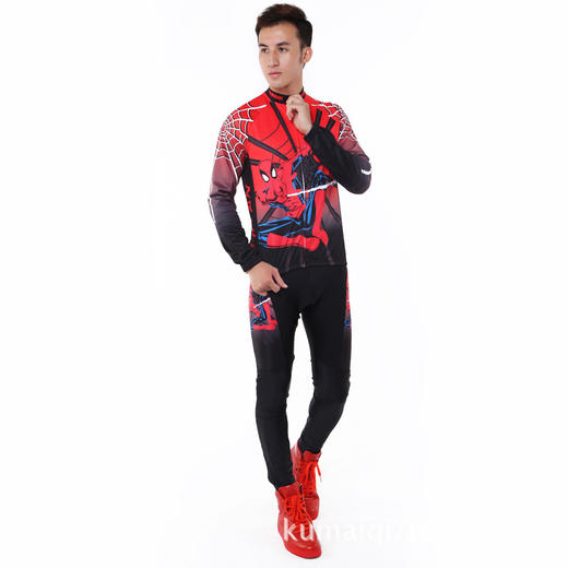 【运动服】骑行装备男士衣服长袖套装男式户外运动服装 蜘蛛侠 商品图2