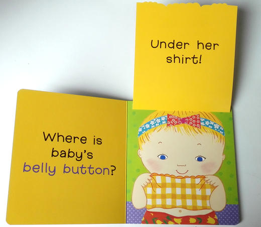【新人礼】【送音频】【身体部位认知】Where Is Baby's Belly Button? 宝宝的肚脐眼在哪里？Karen Katz经典纸板翻翻书 商品图1