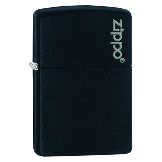 Zippo 芝宝 Logo图案 黑色磨砂打火机 商品图0